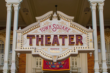 Orlando, Florida. April 02, 2019.Top view of Town Square Theater in Magic Kingdom at Walt Disney World.のeditorial素材
