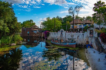 Orlando, Florida. May 03, 2019. Beautiful view of rainforest and river in Animal Kingdom at Walt Disney World areaのeditorial素材