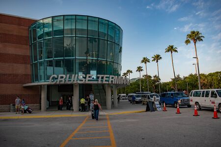 Tampa Bay, Florida. April 28, 2019. Cruise Terminal 3 at Port Tampa Bay (1)のeditorial素材