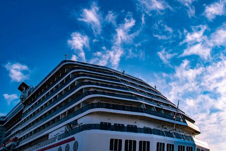 Tampa Bay, Florida. April 28, 2019. Top view of Carnival Miracle cruise in Port Tampa Bay.のeditorial素材