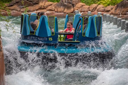 Orlando, Florida. July 13, 2019. People having fun amazin Infinity Falls at Seaworld 24のeditorial素材