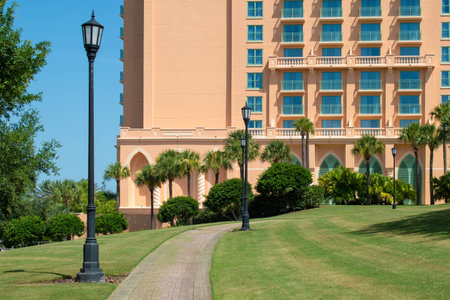 Orlando, Florida. July 16, 2019. Partial view of JW Marriott at John Yaung Parkway area.のeditorial素材