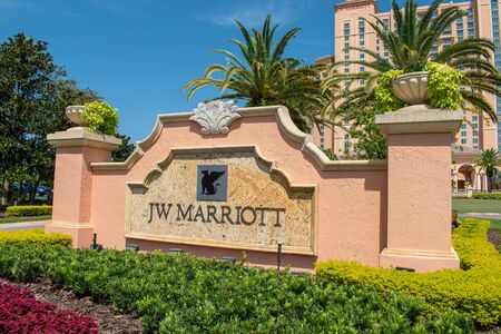 Orlando, Florida. July 16, 2019. Partial view of JW Marriott at John Yaung Parkway area 1のeditorial素材
