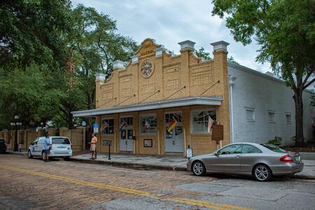 Tampa Bay, Florida. July 12, 2019 Panoramic view of Ybor City State Museum in historic district 1のeditorial素材