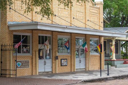 Tampa Bay, Florida. July 12, 2019. Partial view of Ybor City State Museum.のeditorial素材