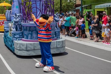 Orlando, Florida. August 07, 2019. Ernie in Sesame Street at Seaworld 2のeditorial素材
