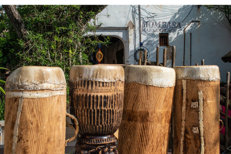 Orlando, Florida. August 14, 2019. African drums at Animal Kingdom.