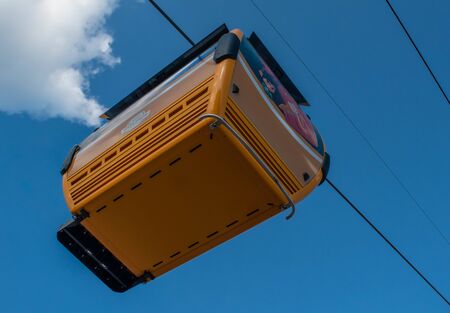 Orlando, Florida. September 27, 2019. Top view of themed gondola with iconic Disney Characters in Hollywood Studios area (16)のeditorial素材