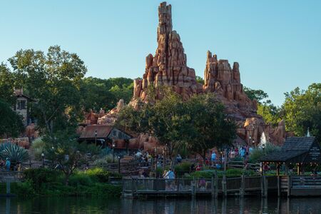Orlando, Florida. September 23, 2019. Panoramic view of Big Thunder Mountain Railroad at Magic Kigndom (9)のeditorial素材