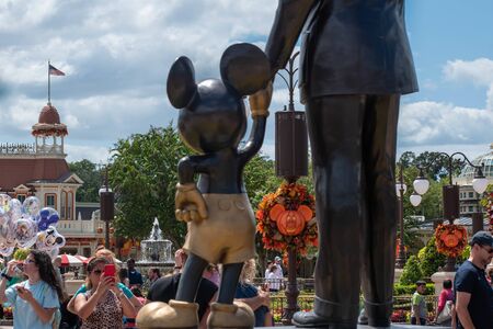 Orlando, Florida. September 23, 2019. Partial view of Partners (Mickey and Walt Disney) at Magic Kigndom (1)のeditorial素材