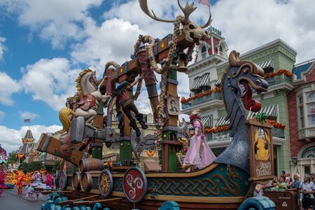 Orlando, Florida. September 25, 2019. Rapunzel in Disney Festival of Fantasy Parade at Magic Kigndom (4)のeditorial素材