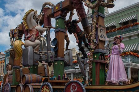 Orlando, Florida. September 25, 2019. Rapunzel in Disney Festival of Fantasy Parade at Magic Kigndom (8)のeditorial素材