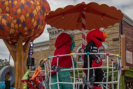 Orlando, Florida. September 21, 2019. Rosita and Elmo in Sesame Street Party Parade at Seaworld 52のeditorial素材
