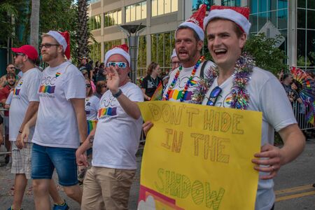 Orlando, Florida. October 12, 2019. Orlando Gay Chorus in Come Out With Pride Orlando stops at Lake Eola Park area 62のeditorial素材