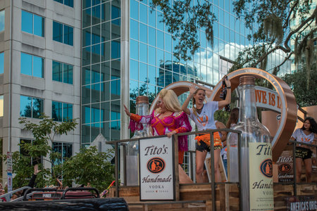 Orlando, Florida. October 12, 2019. Titos vodka promotion in Come Out With Pride Orlando stops at...