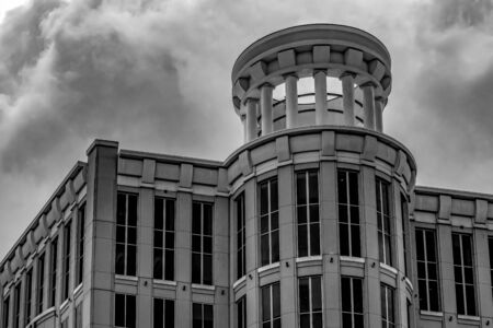 Orlando, Florida. August 19, 2019. Top view of Orlando City Hall at downtown areaのeditorial素材