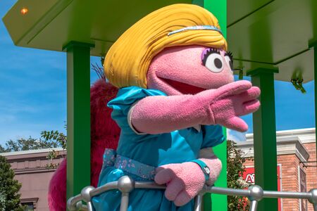 Orlando, Florida. October 29, 2019. Prairie Dawn in Sesame Street Party Parade at Seaworld 2のeditorial素材