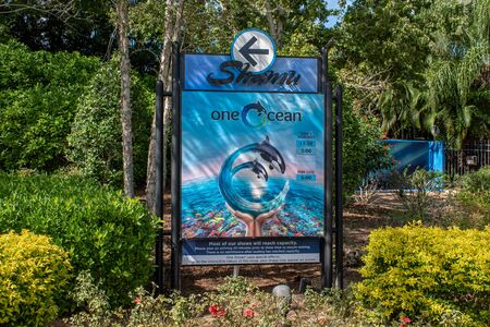Orlando, Florida. October 29, 2019. Shamu One Ocean sign at Seaworldのeditorial素材