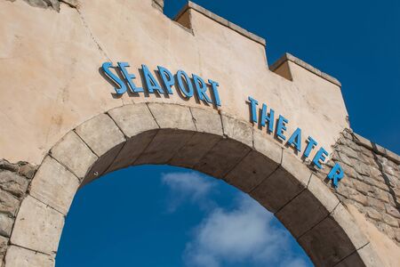 Orlando, Florida. October 29, 2019. Top view of Seaport Theater signat Seaworld 2のeditorial素材