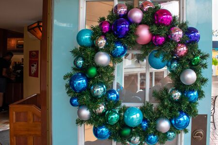 Orlando, Florida. November 06, 2019. Christmas ornament at Seaworld 1のeditorial素材