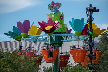 Orlando, Florida. November 06, 2019. People enjoying Abbys Flower Tower at Seaworld 3のeditorial素材