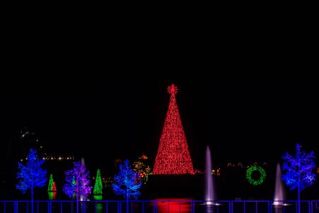 Orlando, Florida . November 23, 2019. Sea of Trees at Seaworlds Christmas Celebration.のeditorial素材