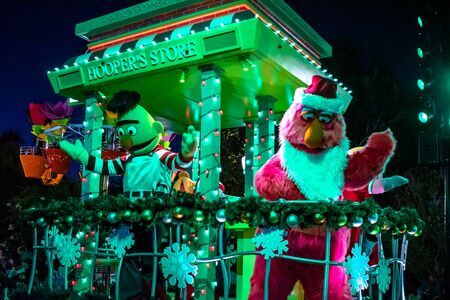 Orlando, Florida . November 24, 2019. Bert and Telly Monster at Sesame Street Christmas Parade at Seaworld 8のeditorial素材