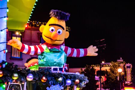 Orlando, Florida . November 23, 2019. Bert in Sesame Street Christmas Parade at Seaworld 9のeditorial素材