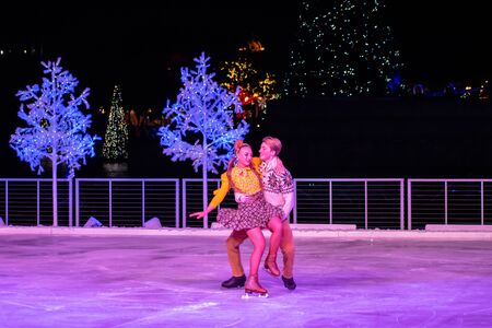 Orlando, Florida . November 23, 2019. Winter Wonderland on Ice at Seaworlds Christmas Celebration (38)のeditorial素材