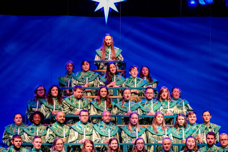 Orlando, Florida. December 06, 2019. Heavenly choir in Candlelight Narrators at Epcot (2)
