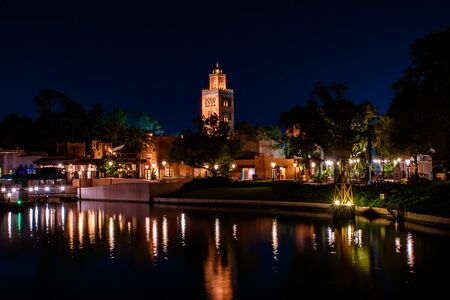 Orlando, Florida. November 29, 2019. Panoramic view of Morocco Pavillion at Epcot (54)のeditorial素材