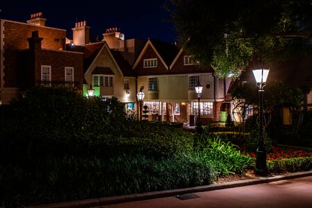 Orlando, Florida. November 29, 2019. Partial view of United Kingdom Pavillion at Epcot (59)のeditorial素材