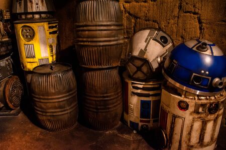 Orlando, Florida. November 27, 2019. Droids in Star Wars Galaxys Edge at Hollywood Studios (158)のeditorial素材