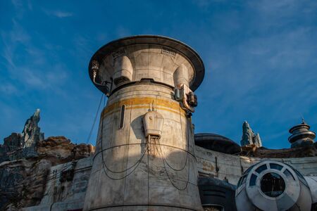 Orlando, Florida. November 27, 2019. Partial view of Millennium Falcon in Star Wars Galaxys Edge at Hollywood Studios (105)のeditorial素材