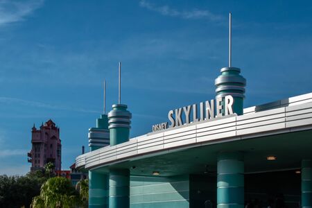 Orlando, Florida. November 27, 2019. Partial view of Skyliner station at Hollywood Studios (19)のeditorial素材