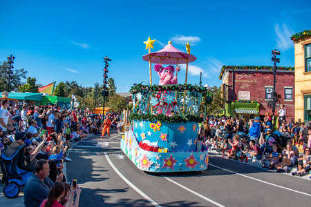 Orlando, Florida. December 07, 2019. Abby Cadabby in Sesame Street Christmas Parade at Seaworld 3のeditorial素材