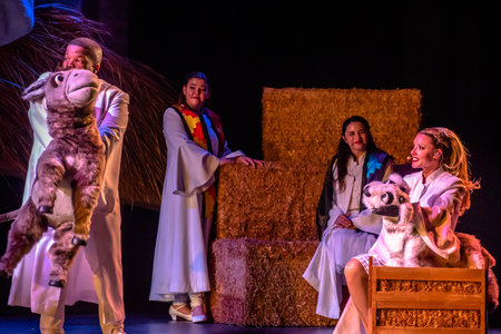 Orlando, Florida. December 30, 2019. O Wondrous Night Show is a greatest story with carols, puppets...
