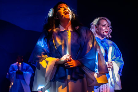 Orlando, Florida. December 30, 2019. O Wondrous Night Show is a greatest story with carols, puppets...