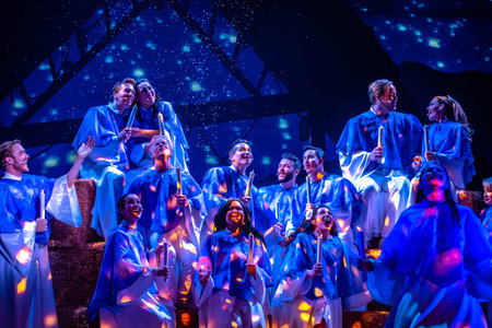 Orlando, Florida. December 30, 2019. O Wondrous Night Show is a greatest story with carols, puppets...
