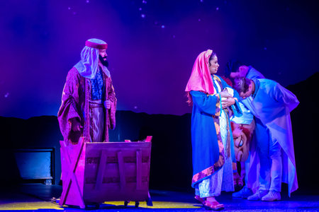 Orlando, Florida. December 30, 2019. O Wondrous Night Show is a greatest story with carols, puppets...