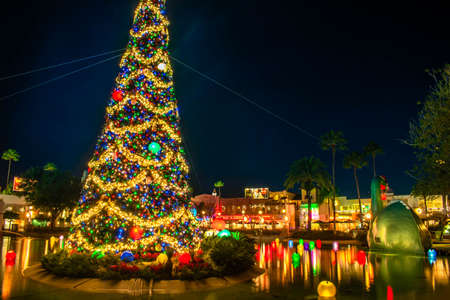 Orlando, Florida. January 03, 2020, Partial view of Christmas tree at Hollywood Studios (191)のeditorial素材