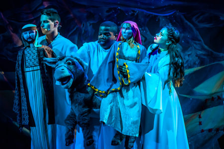 Orlando, Florida. December 30, 2019. O Wondrous Night Show is a greatest story with carols, puppets...