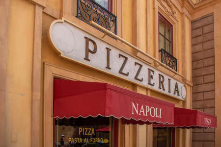 Orlando, Florida. July 29, 2020. Top view of Pizzeria Napoli in Italy Pavillion at Epcot (104)のeditorial素材