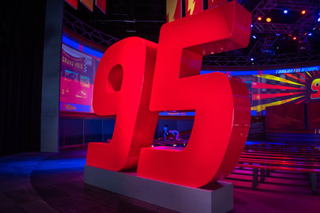 Giant 95 number of Lightning McQueen at Hollywood Studios (25)のeditorial素材