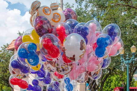 Top view of colorful Disney balloons at Hollywood Studios (49)のeditorial素材