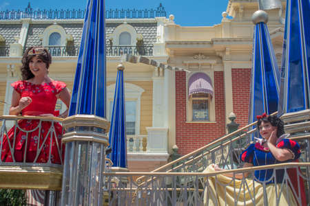 Orlando, Florida. August 04, 2020. Elena of Avalor on beautiful parade float at Magic Kingdom (1)のeditorial素材