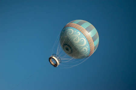 Orlando, Florida. October 13, 2020. Top view of hot air ballon at Disney Springs (32)のeditorial素材