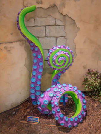 Orlando, Florida. September 28, 2021. Octopus Tentacle at Seaworldのeditorial素材