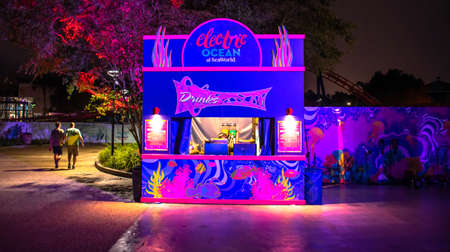 Orlando, Florida. September 03, 2021. Electric Ocean drinks store at Seaworld.のeditorial素材