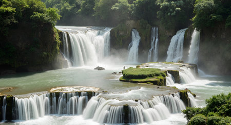 Krka National Park in Croatia, Europe. Waterfalls Skradinski Buk.の素材